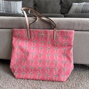 Kate Spade New York Camel Spice Things Up Bon Shopper Pink Tote Bag